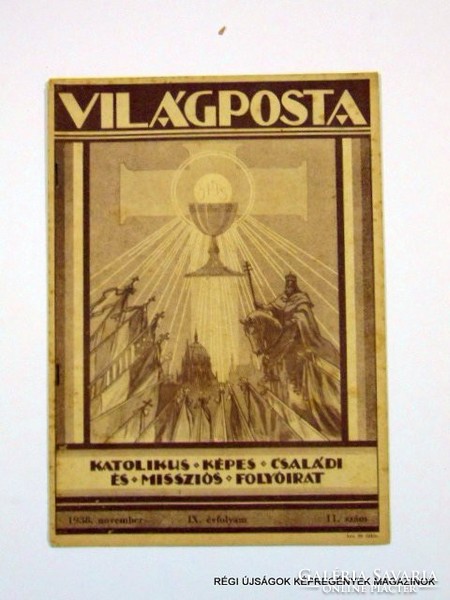 1938 november  /  VILÁGPOSTA  /  RÉGI EREDETI ÚJSÁG Szs.:  7999
