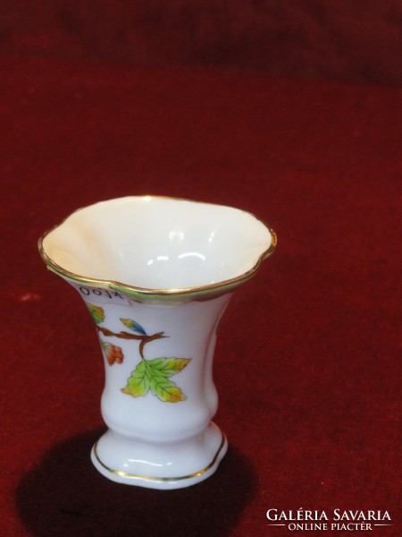 Herend porcelain, small vase with Victoria pattern. 7 cm high. He has!