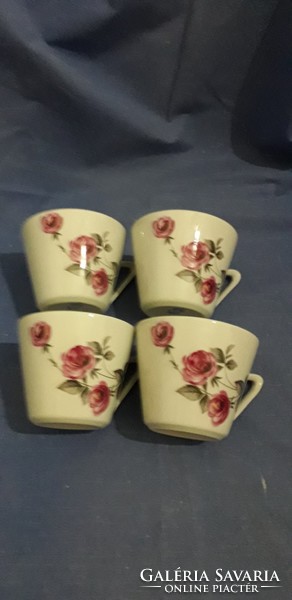 Alföldi porcelán 4 db. rózsás teás csésze