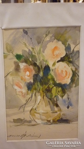 R/ imre gábor with signature: watercolor