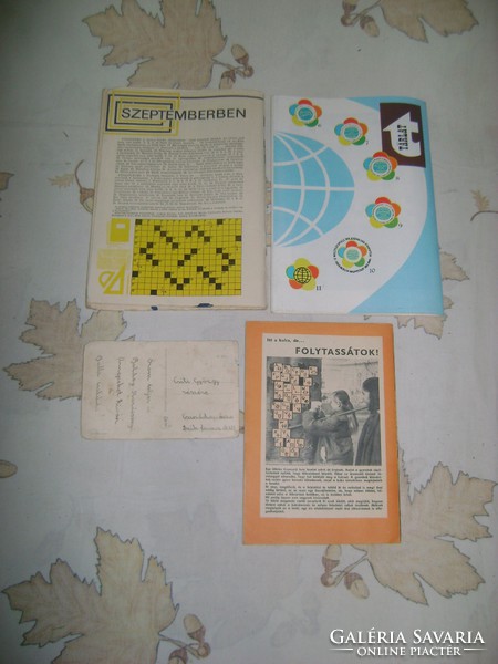 Úttörővezető 1969, 1978, Őrsvezető 1972 + egy úttörős képeslap