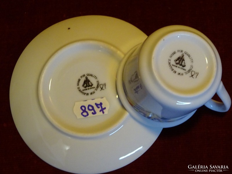 Kínai porcelán kávéscsésze + alátét. Elegáns minőségi porcelán. Vanneki!
