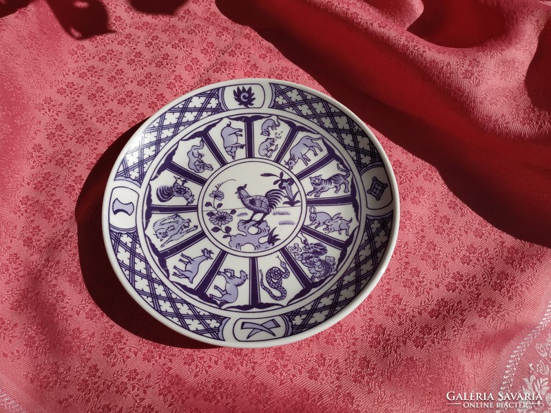 Horoscope porcelain plate, Year of the Rooster
