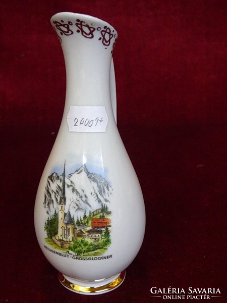 Austrian porcelain vase with heilingenblut - gross - lockner view. He has!