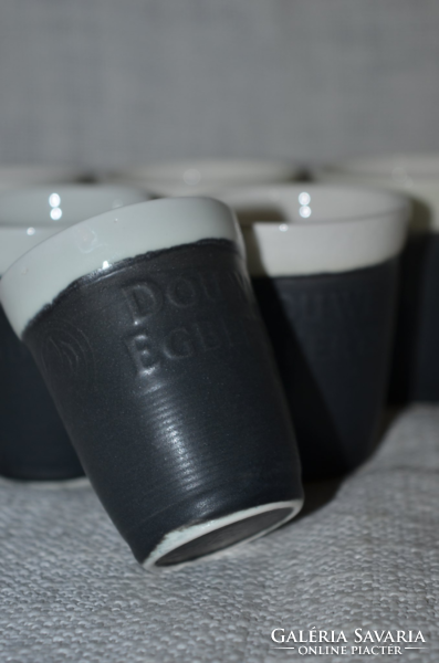 Set of 6 embossed douwe egberts coffee cups ( dbz 00120 )