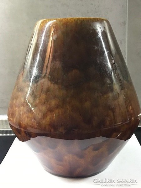 Retro Gránit kerámia váza, 20 cm magas