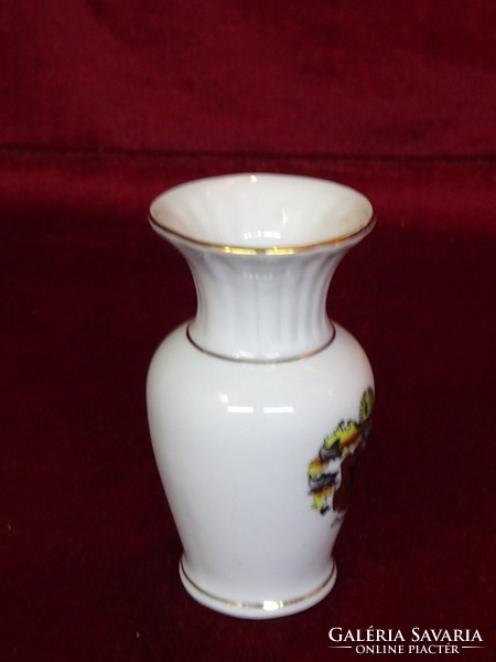 BL német porcelán kis váza, Drezda címerrel. 10,5 cm magas. Vanneki!