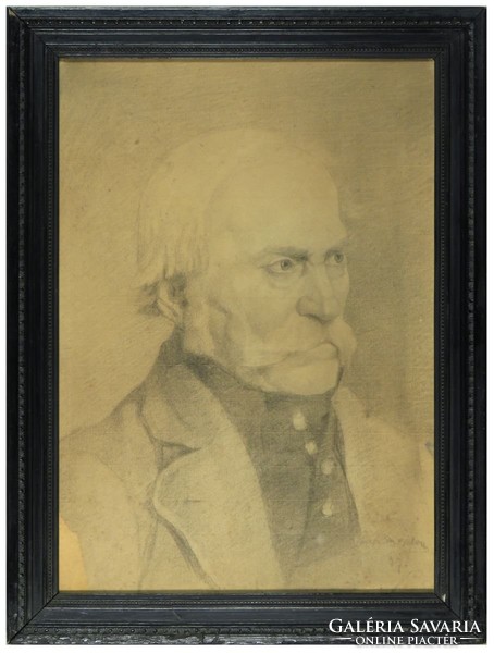 Magyar művész XIX. század : Idős férfi portré