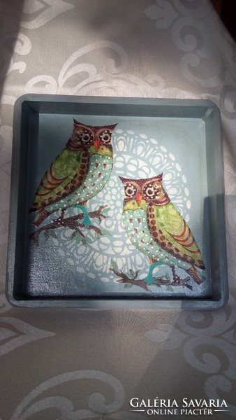 Owl napkin holder, small tray