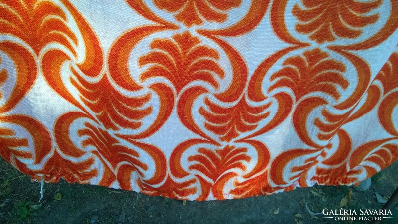 Orange flower pattern blackout curtain 105 + 9 x 117 cm