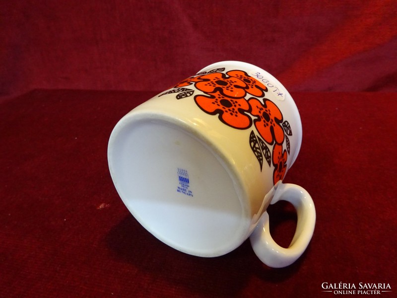 Zsolnay porcelain red patterned mug. He has!