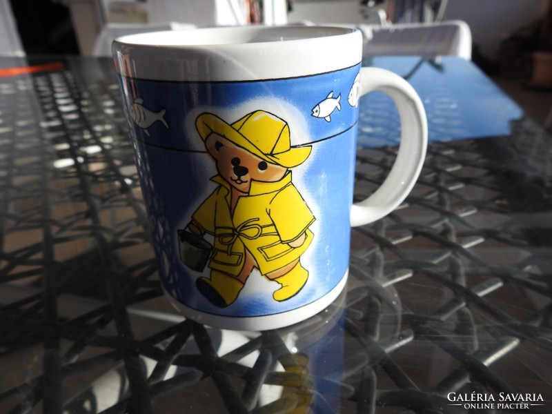 Busy teddy bear - lovely mug with a fairy tale pattern