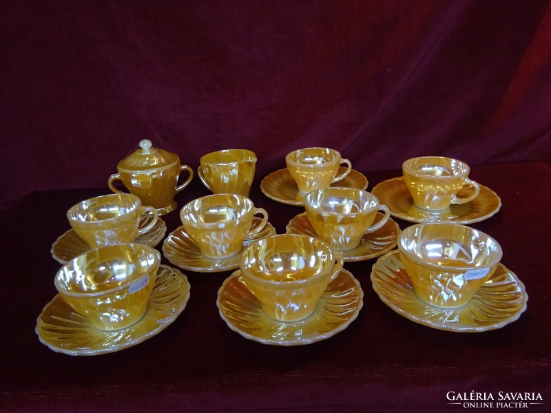 Fire king American tea set for 8 people from anchor hocking 1920 - 1945. Antique. He has!