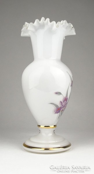 0Y693 Gyönyörű hibátlan fújtüveg váza 21 cm