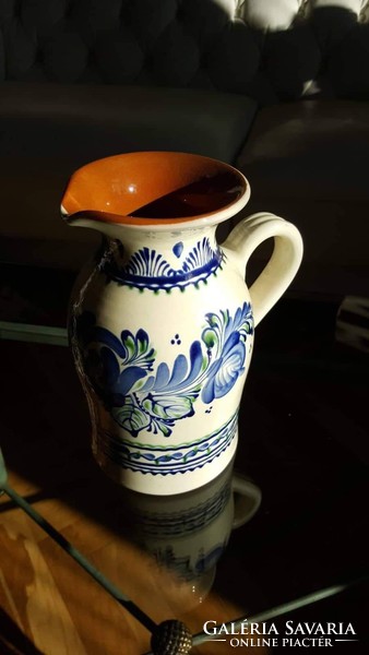 Ceramic jug, blue pattern, János from Vásárhely