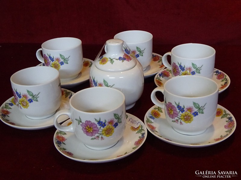 Great Plain coffee cup + placemat with a beautiful flower pattern. Showcase quality. He has!