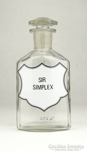0Y767 Régi gyógyszertári patika üveg SIR SIMPLEX