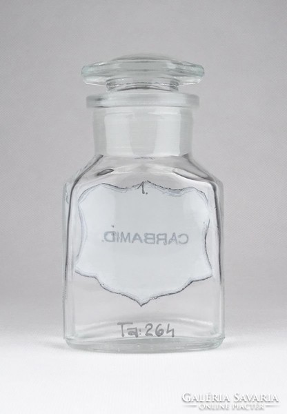 0Y778 Régi gyógyszertári patika üveg CARBAMID