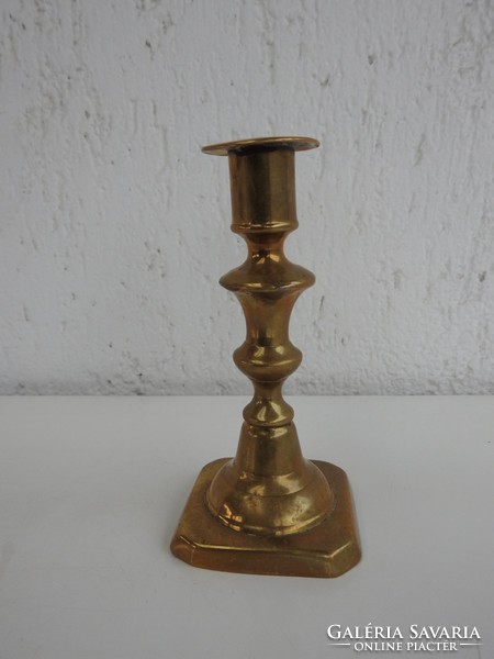 Antique copper table candle holder