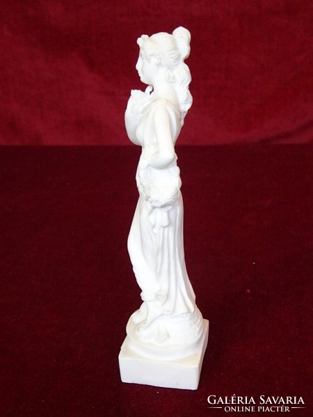 Görög női alabástrom szobor, magassága 16 cm. Vanneki!