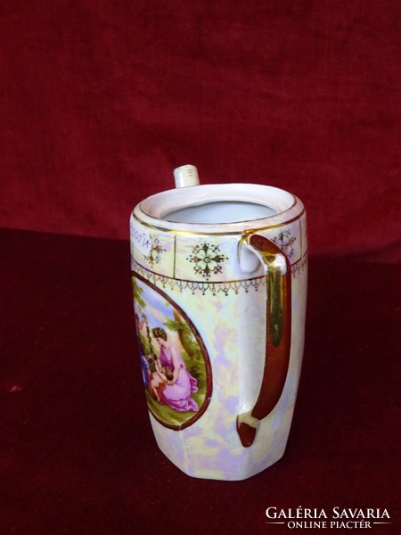Alt wien Czechoslovak porcelain antique coffee pourer, number 175 / 4p, glazed, with female image. He has!