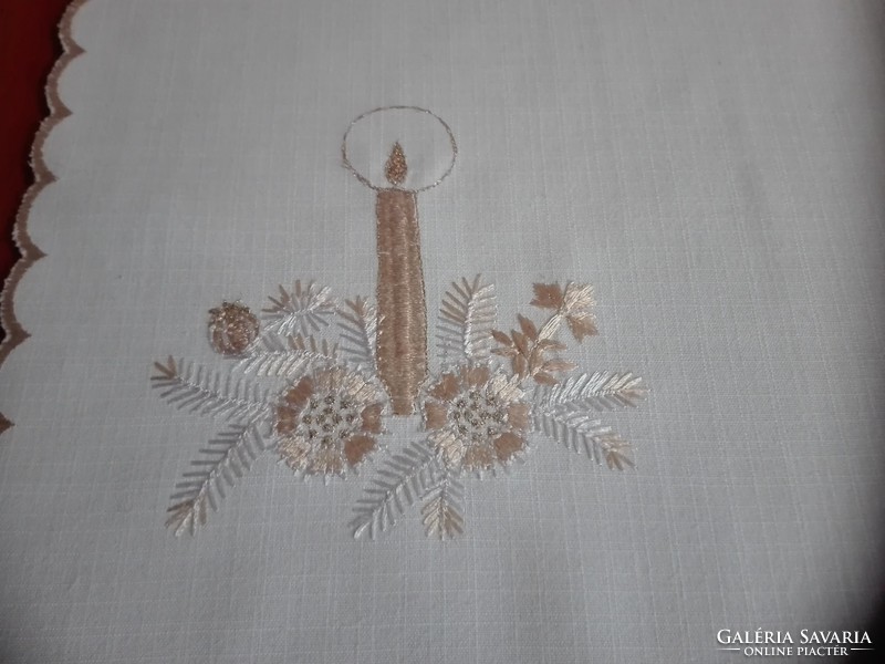 Christmas embroidered tablecloth, tablecloth 44 x 30 cm