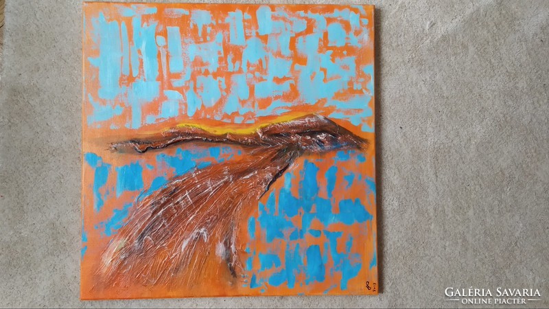 Hiking - 58x58cm abstract canvas picture palaics e. From a creator