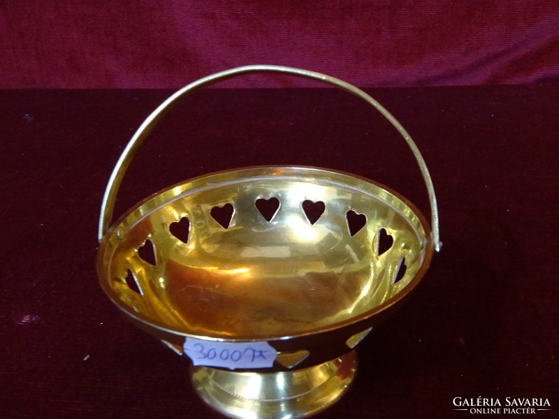 Indian copper bowl with heart pattern. Its upper diameter is 11 cm. He has!