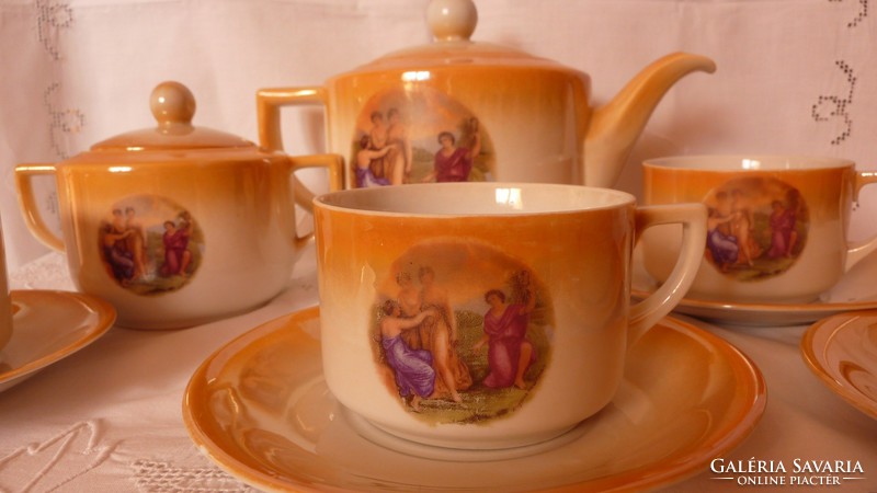 Old eosin glazed tea set