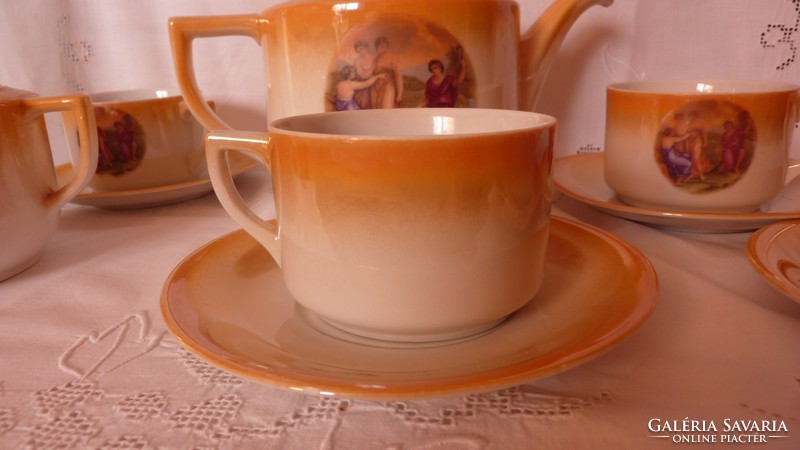 Old eosin glazed tea set