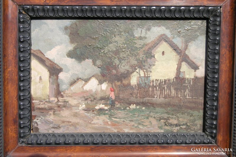 Aladár Páldy (1881-1949) village life picture!