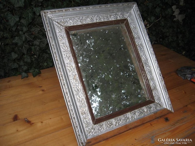Mirror - large - antique, Viennese mirror - 60 x 50 cm lower edge of the frame is lost - otherwise flawless