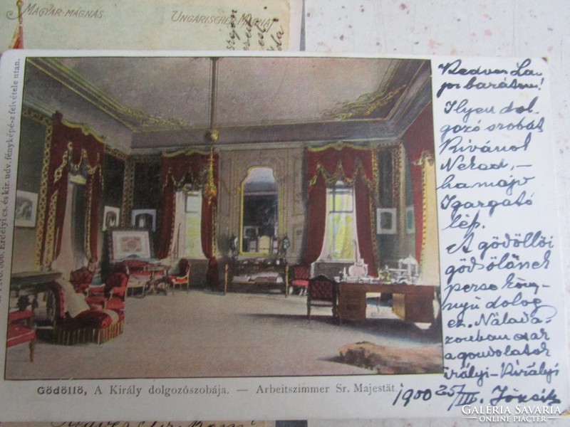 GÖDÖLLŐ Grassalkovich - kastély KIRÁLY DOLGOZÓSZOBA SZÍNES KÉPESLAP 1900