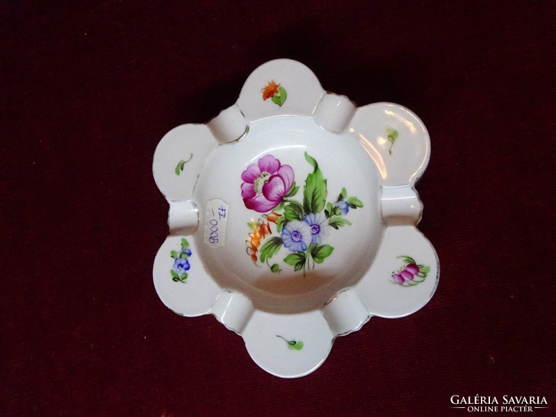 Herend porcelain ashtray with flower pattern, diameter 14.5 cm. He has!