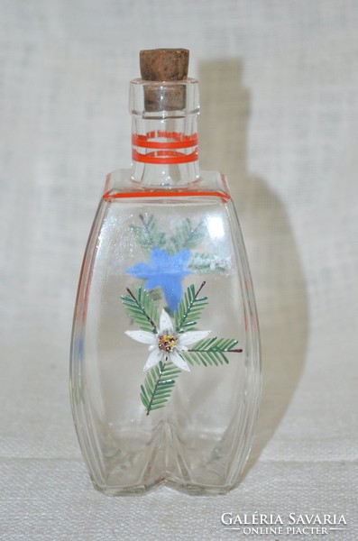 Kézi festésű kínáló üveg  ( DBZ 0059 )