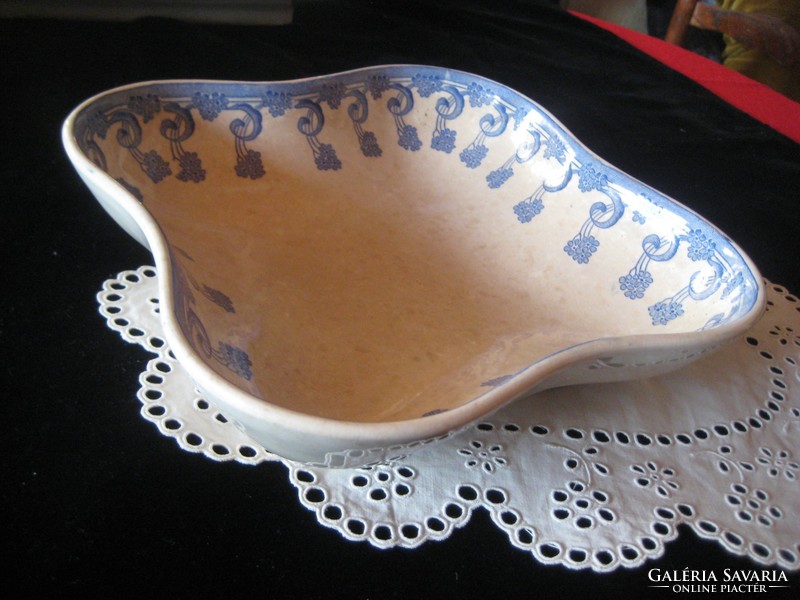 Zsolnay bowl from the end of the 1800s, flawless, beautiful object, diagonal size 26 cm