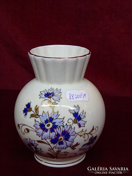 Zsolnay porcelain, vase with cornflower pattern, 12 cm high. He has!