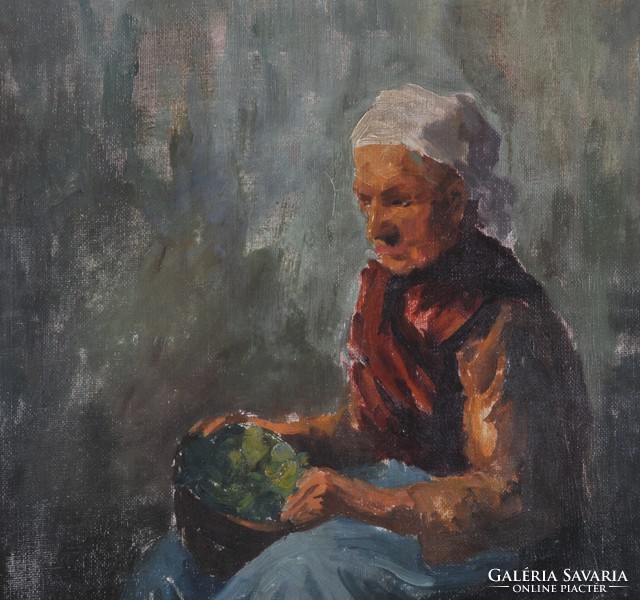 Ismeretlen művész: Idős nő, portré