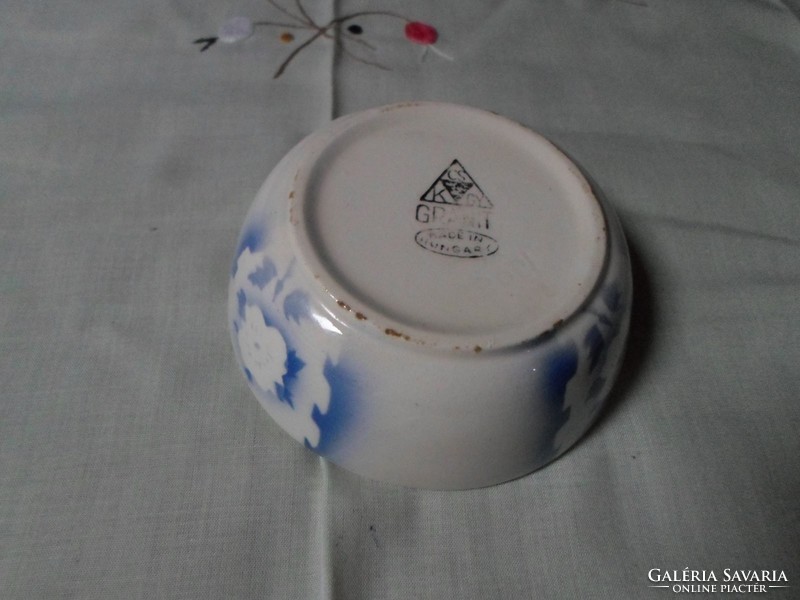 Granite ceramic, small bowl with blue and white flowers