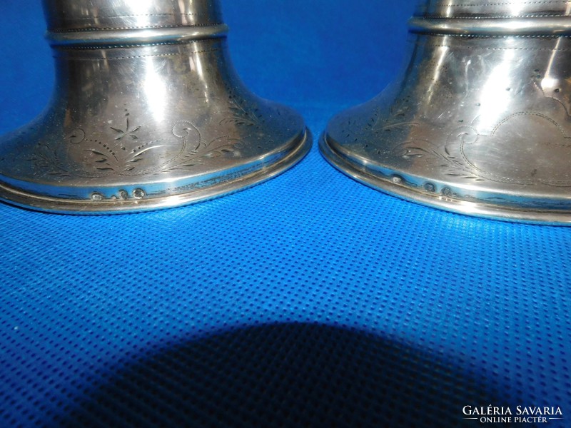 Pair of silver candle holders 498gr