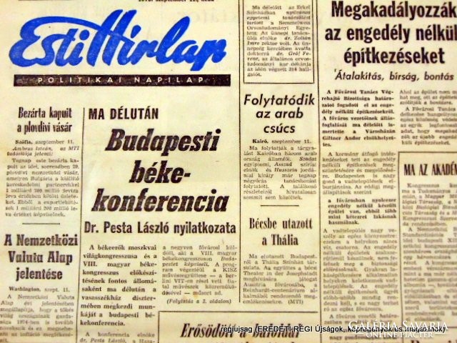 1973.09.11  /  Budapesti béke konferencia  /  Esti Hírlap  /  Szs.:  12611