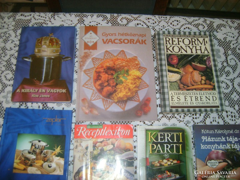 Tizenegy darab retro szakácskönyv 1988-2000