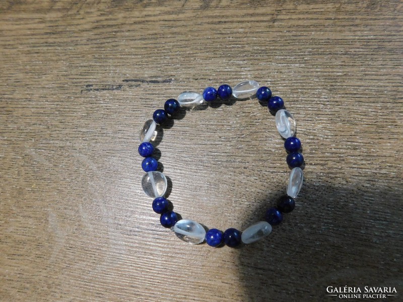 Lapis lazuli and rock crystal bracelet original!