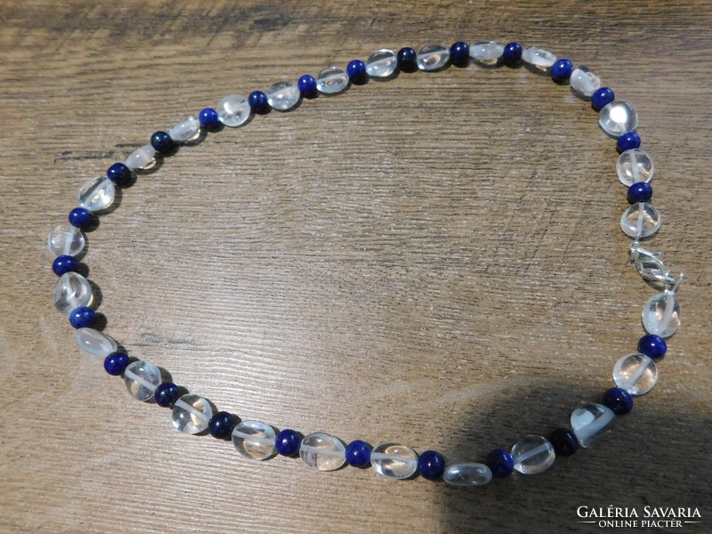 Lapis lazuli and rock crystal necklace original!