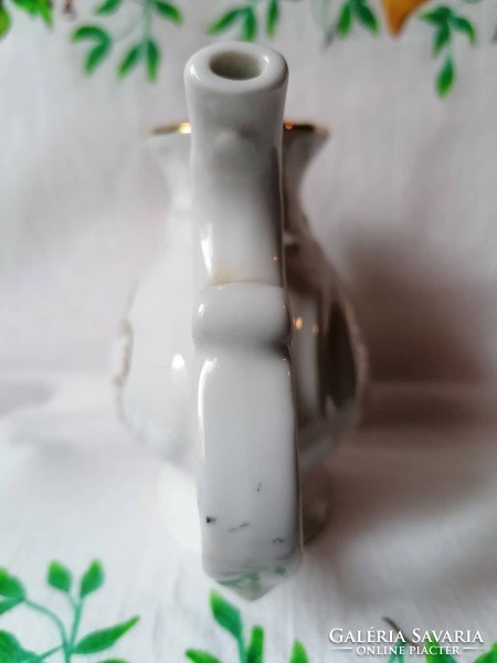 Haas & Czjek porcelán antik aranyozott kúrapohár (Cseh)