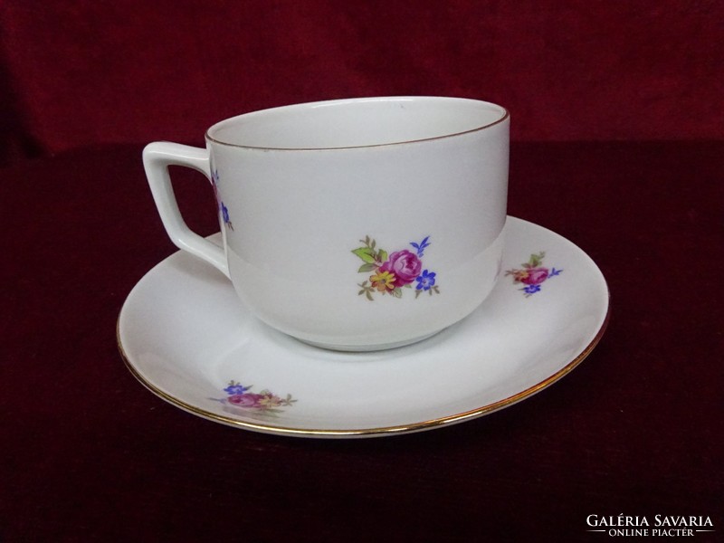 Mz Czechoslovak porcelain teacup + placemat. He has!