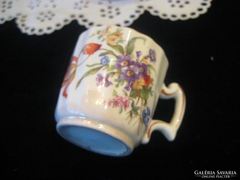 Zsolnay antique mocha pot from the end of the 1800s, with a mark printed on the material