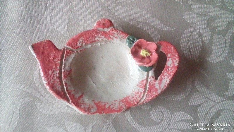 Floral tea filter ceramic holder