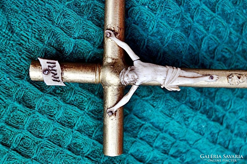 6. Antique ivory Jesus Christ 6cm, 22cm crucifix, corpus, cross.1780.