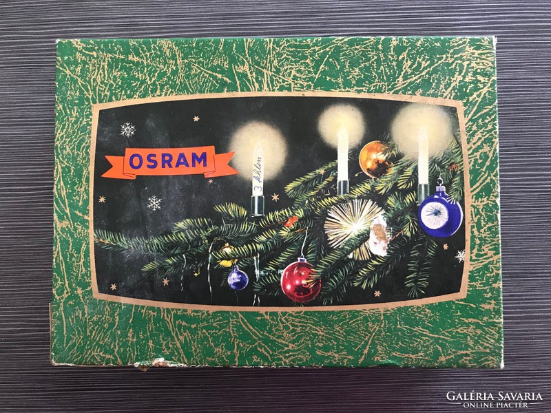 Antik Osram karácsonyi izzósor, fényfüzér, égősor